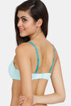 Zivame Push-Up Wired Medium Coverage Bra - Tanager Turquoise — thumbnail 2